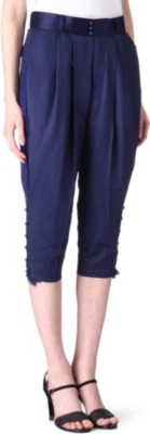 UNDERCOVER Cropped lace-detail trousers