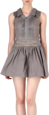 UNDERCOVER Sleeveless pleated-bib dress