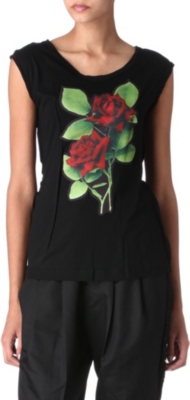 UNDERCOVER Rose-print top