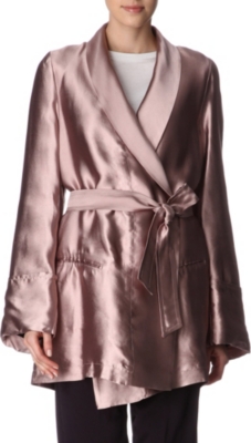 ANN DEMEULEMEESTER Belted silk jacket
