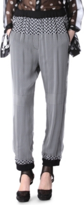 HAIDER ACKERMANN Jersey and silk-chiffon trousers