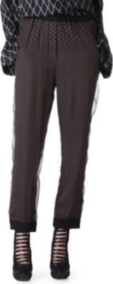 HAIDER ACKERMANN Jersey and silk-chiffon trousers