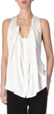 ANN DEMEULEMEESTER Silk-satin top