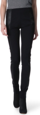 MAISON MARTIN MARGIELA Leather panel trousers