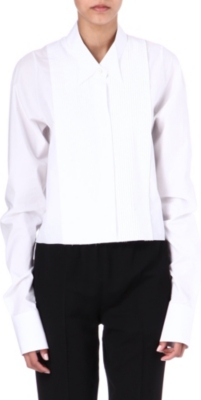 MAISON MARTIN MARGIELA Cropped tuxedo shirt