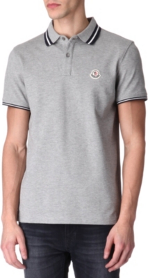 MONCLER Striped-tipping polo shirt