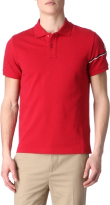 MONCLER Striped-arm polo shirt