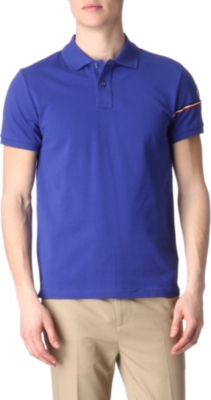 MONCLER Striped-arm polo shirt