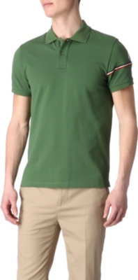 MONCLER Striped-arm polo shirt