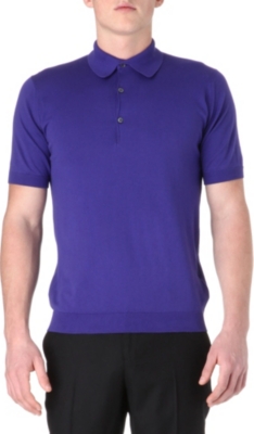 JOHN SMEDLEY Adrian slim-fit knitted polo shirt