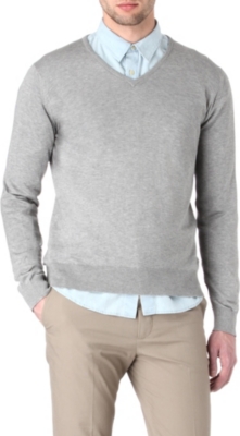 JOHN SMEDLEY Bampton slim-fit v-neck jumper