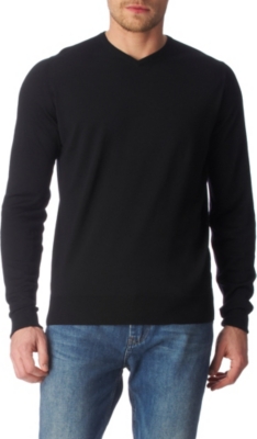 JOHN SMEDLEY Bower high v&ndash;neck jumper