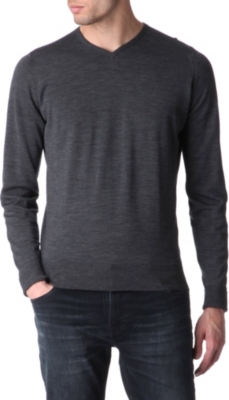 JOHN SMEDLEY Bower high v&ndash;neck jumper