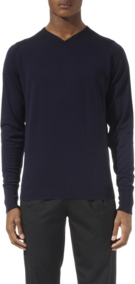 JOHN SMEDLEY Bower high v&ndash;neck jumper