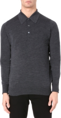 JOHN SMEDLEY Dorset long-sleeved polo shirt