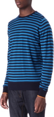 JOHN SMEDLEY Lewes striped merino jumper