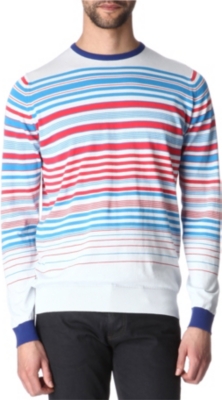 JOHN SMEDLEY Long-sleeved striped jumper