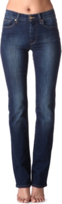7 FOR ALL MANKIND Straight-leg high-rise jeans