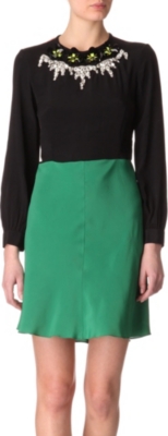 MARNI EDITION Colour-block embellished dress