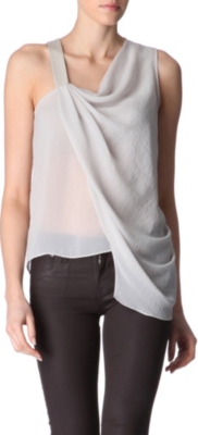 HELMUT LANG Draped chiffon top