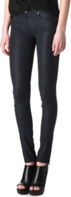 HELMUT LANG Glossy skinny mid-rise jeans