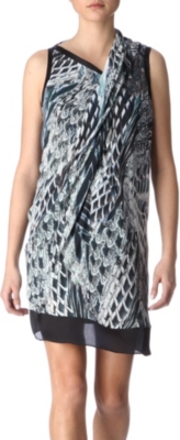 HELMUT LANG Pheasant-print dress