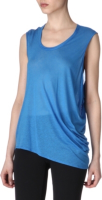 HELMUT LANG Polished slub jersey sleeveless top