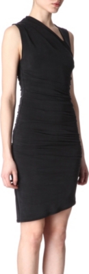 HELMUT LANG Draped brushed-cupro dress