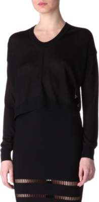 ALEXANDER WANG Snakeskin-back jumper