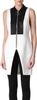 ALEXANDER WANG Leather-bib top