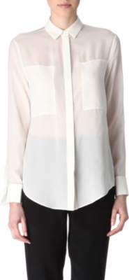 T BY ALEXANDER WANG Silk-chiffon shirt