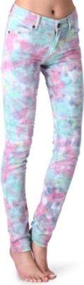 HOUSE OF HOLLAND Tie-dye skinny mid-rise jeans