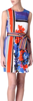 RED VALENTINO Lattice-printed dress