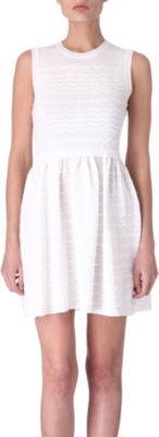 RED VALENTINO Scalloped-detail dress