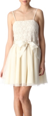 RED VALENTINO Crochet and tulle dress