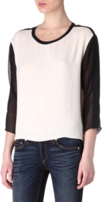 RAG & BONE Silk baseball top