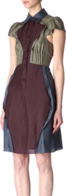 CARVEN Bicoloured silk dress