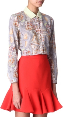 CARVEN Map-print shirt