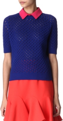 CARVEN Contrast-collar jumper