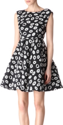 ALICE & OLIVIA Lips-printed dress