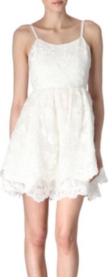 ALICE & OLIVIA Embroidered lace dress