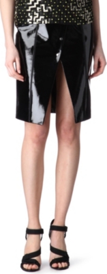 EUDON CHOI Tyzack patent-leather skirt