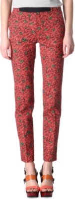 KENZO Patterned straight-leg trousers