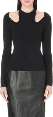 black jersey jumper