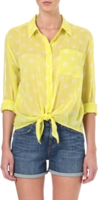 EQUIPMENT Daddy tie-front shirt