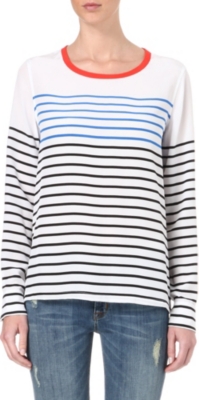 EQUIPMENT Liam striped long-sleeved top