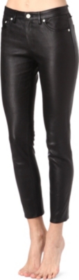 ACNE Skin 5 skinny mid-rise leather jeans