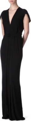 ROLAND MOURET Tie-waist gown