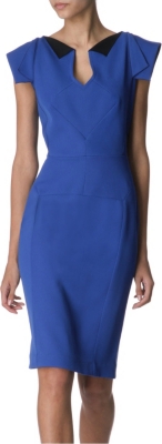 ROLAND MOURET Eliza folded collar dress