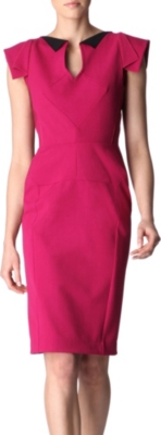 ROLAND MOURET Eliza folded collar dress